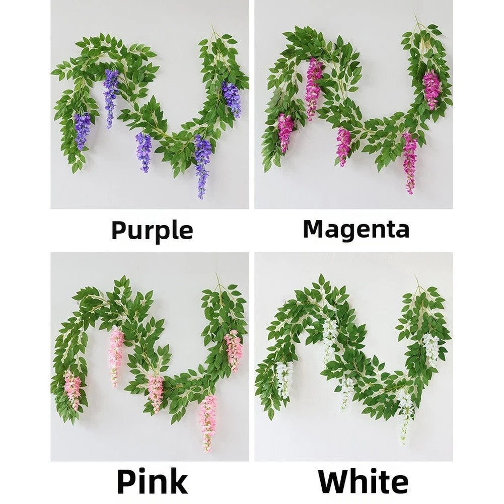 2M Artificial Wisteria Vine with Bendable Wire