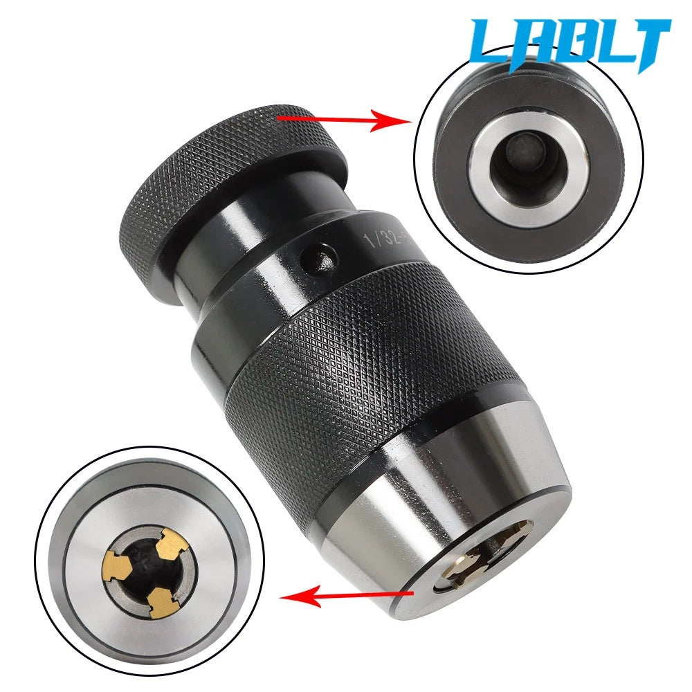 Keyless Drill Chuck 3JT JT3 for LABLT (1/32" - 5/8")