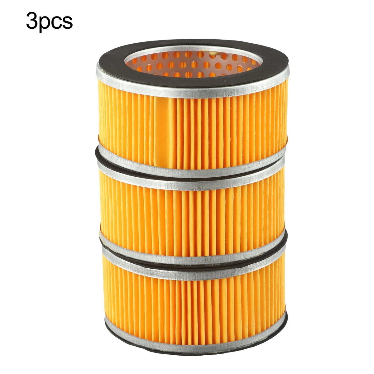 3pcs Yellow Cylinder Air Compressor Element Filters for