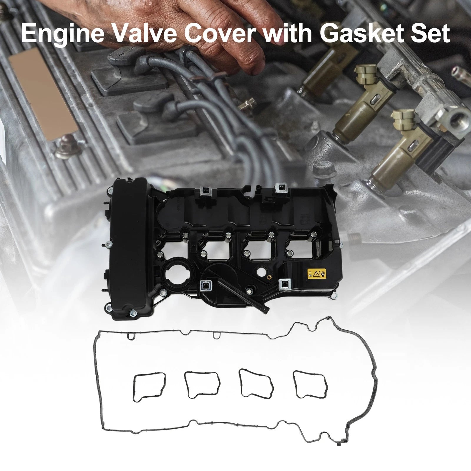 Front Engine Valve Cover with Gasket Replacement for Mercedes-Benz C230 (2008–2014)