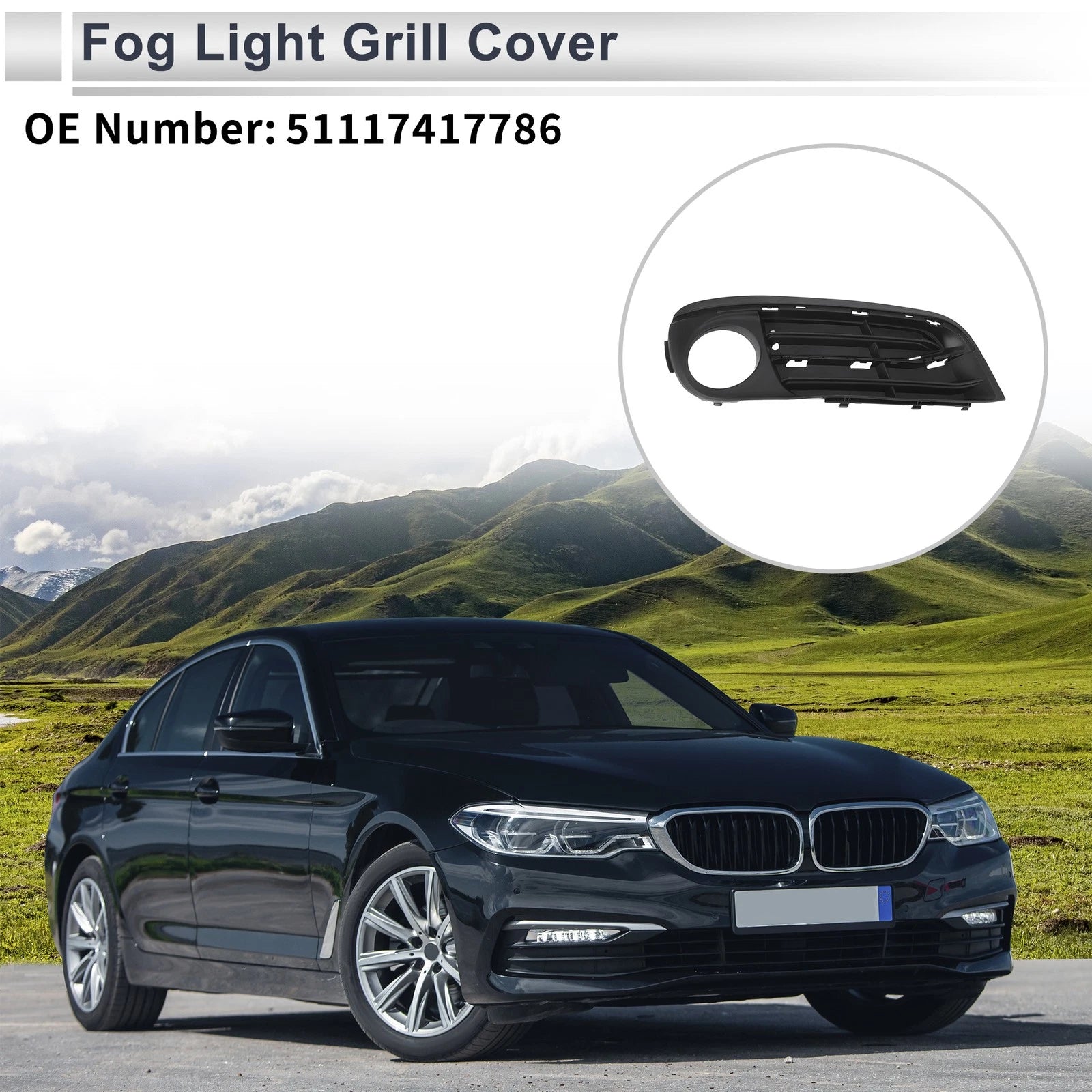 Front Right Fog Light Grill Replacement for BMW 5 Series (2014–2017)
