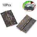10Pcs Antique Embossing Butt Hinge for Door Window Cabinet (36x23mm)