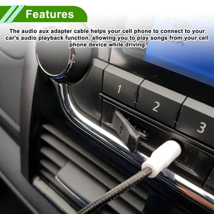 Audio Aux Adapter Cable for Kenwood KDC-138 (2013–2013)