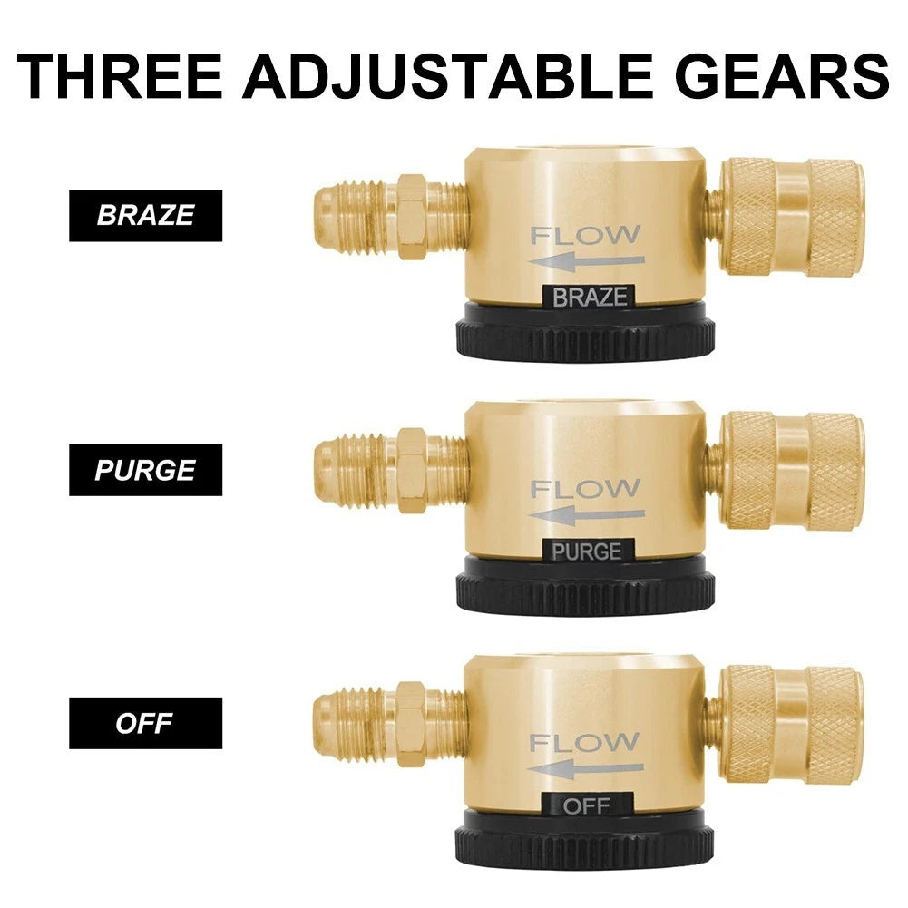 Nitrogen Regulator for - Yellow, Metal, 1/4 Hose Interface