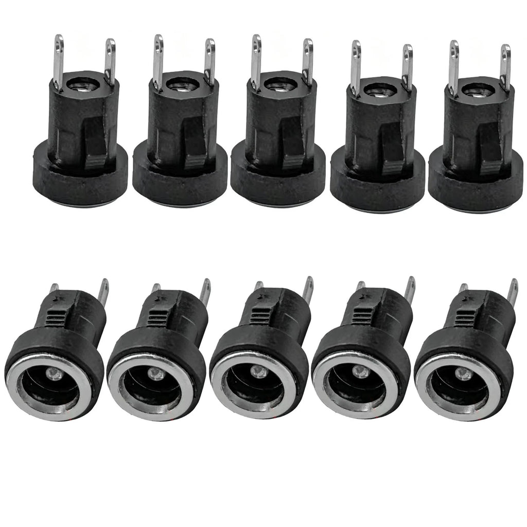 10pcs DC Power Socket Connector 5.5x2.1mm for PCB Applications