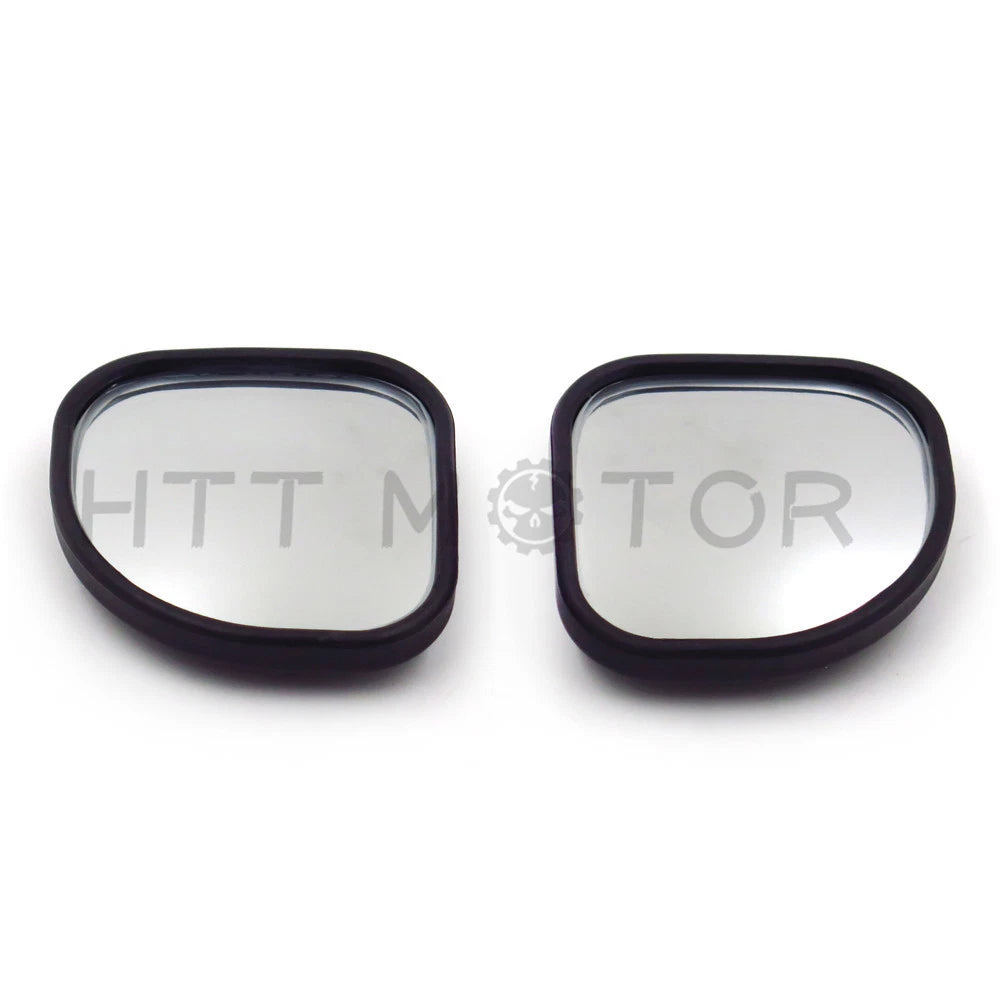 2X 360° Fan Shaped Blind Spot Round Stick-On Side View Mirror for Auto
