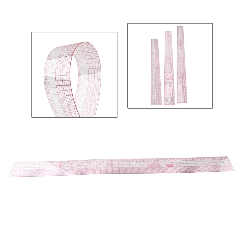 C-Thru Beveled Ruler for Designers & Pattern Makers (Calibrated)