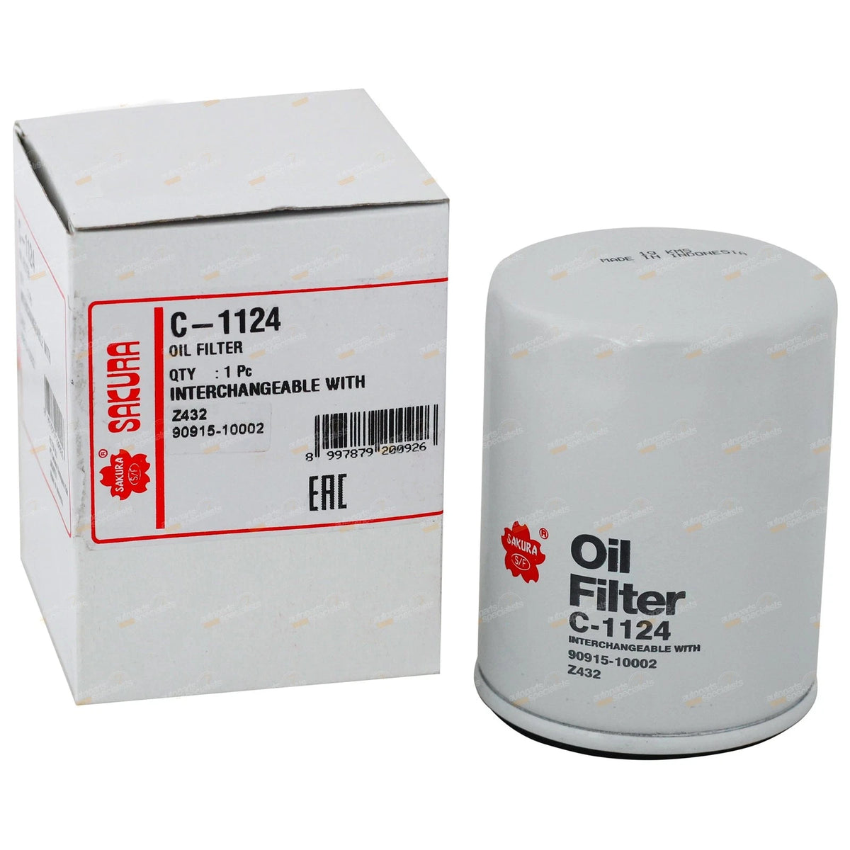 Sakura Engine Oil Filter for Toyota Hilux YN85 1.8L 4cyl 2Y (1988–1997)