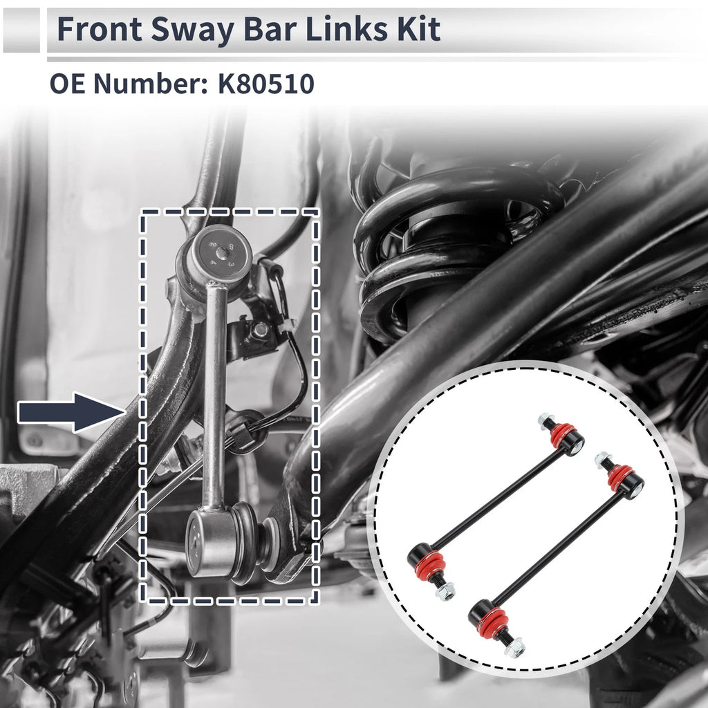 Front Stabilizer Bar Links Replacement for Hyundai Tucson 2005–2009 (2 Pcs)