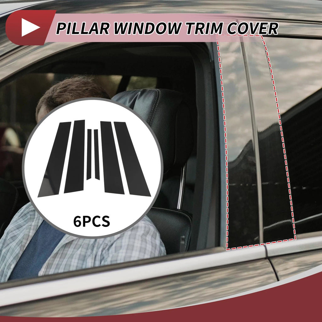 6 Pcs Door Pillar Window Trim Replacement for Mercedes E-Class (2010–2015)
