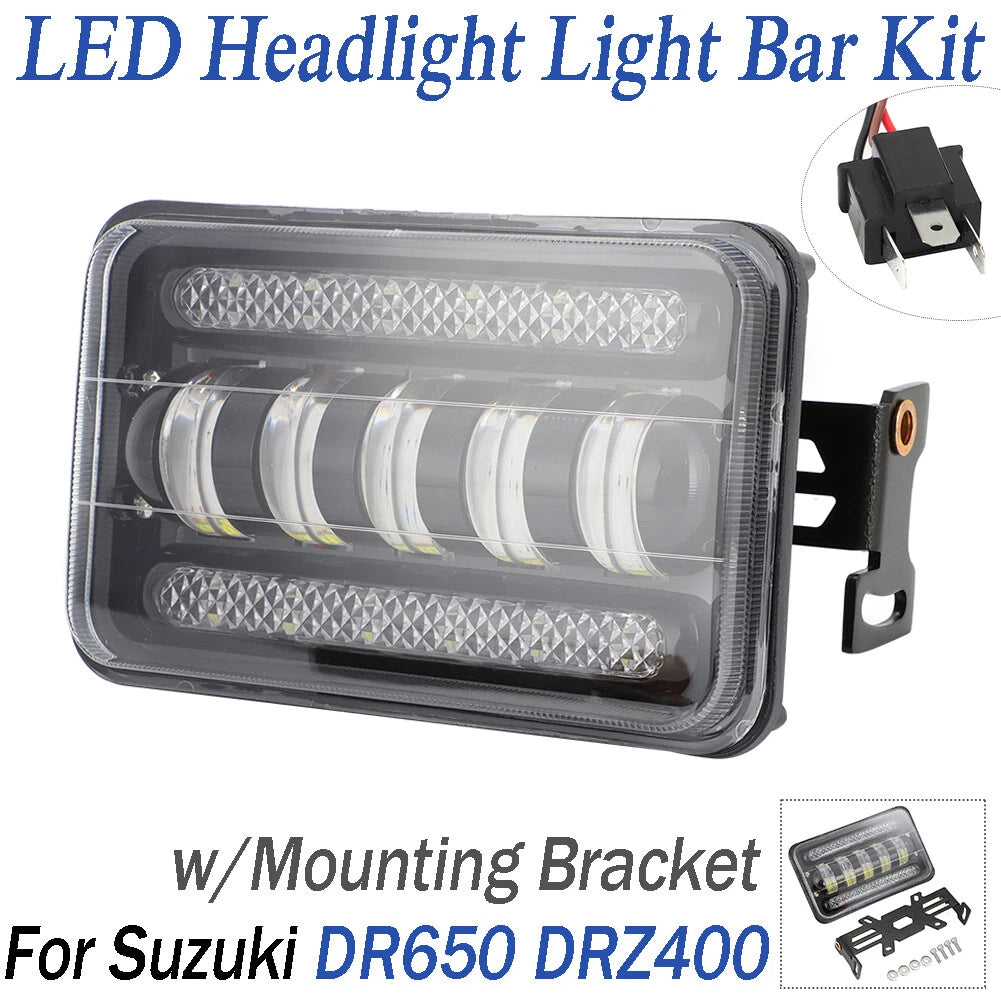 Dual Beam LED Headlight Bar Mounting Bracket Kit for Suzuki DR650 DR650S DRZ400