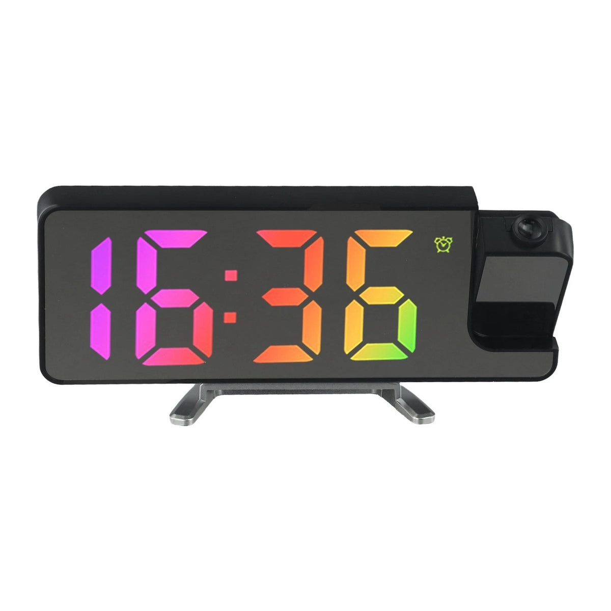 Temperature Sensing Electronic Clock for Adjustable Angle Projection