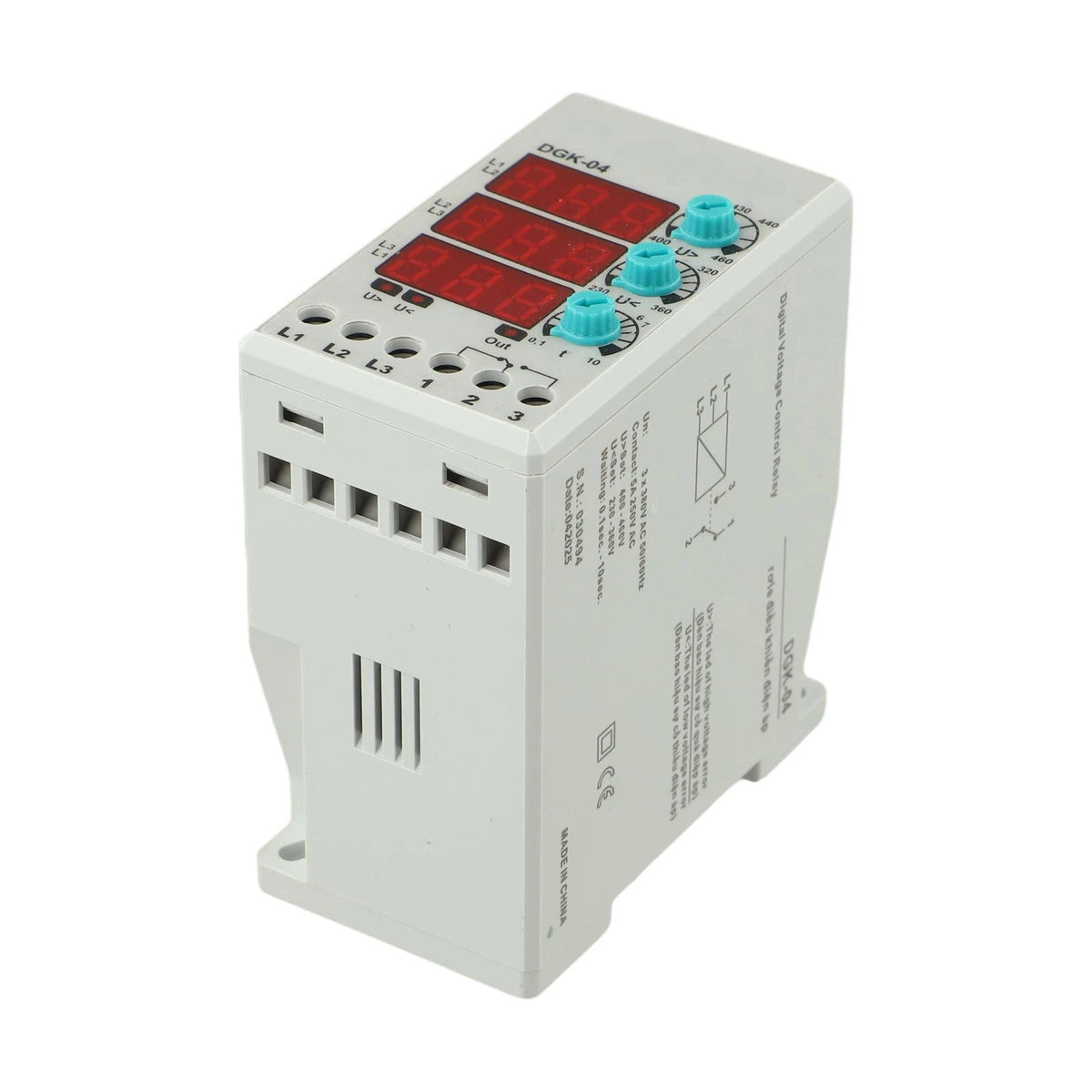 Power Grid Protection 3-Phase Fault Protection Relay with 3-Digit LED Display