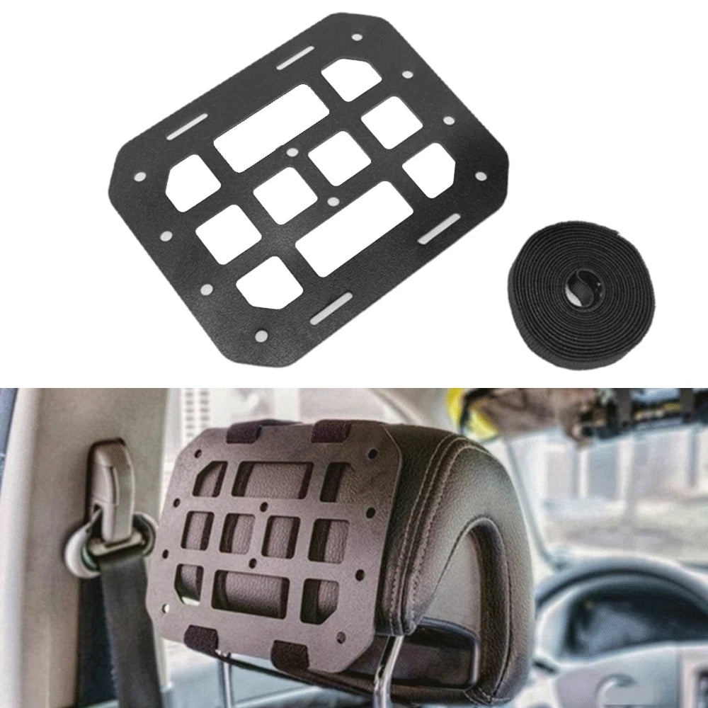 1Pcs Tactical Rigid MOLLE Panel Vehicle Car Seat Headrest Back Organizer Storage