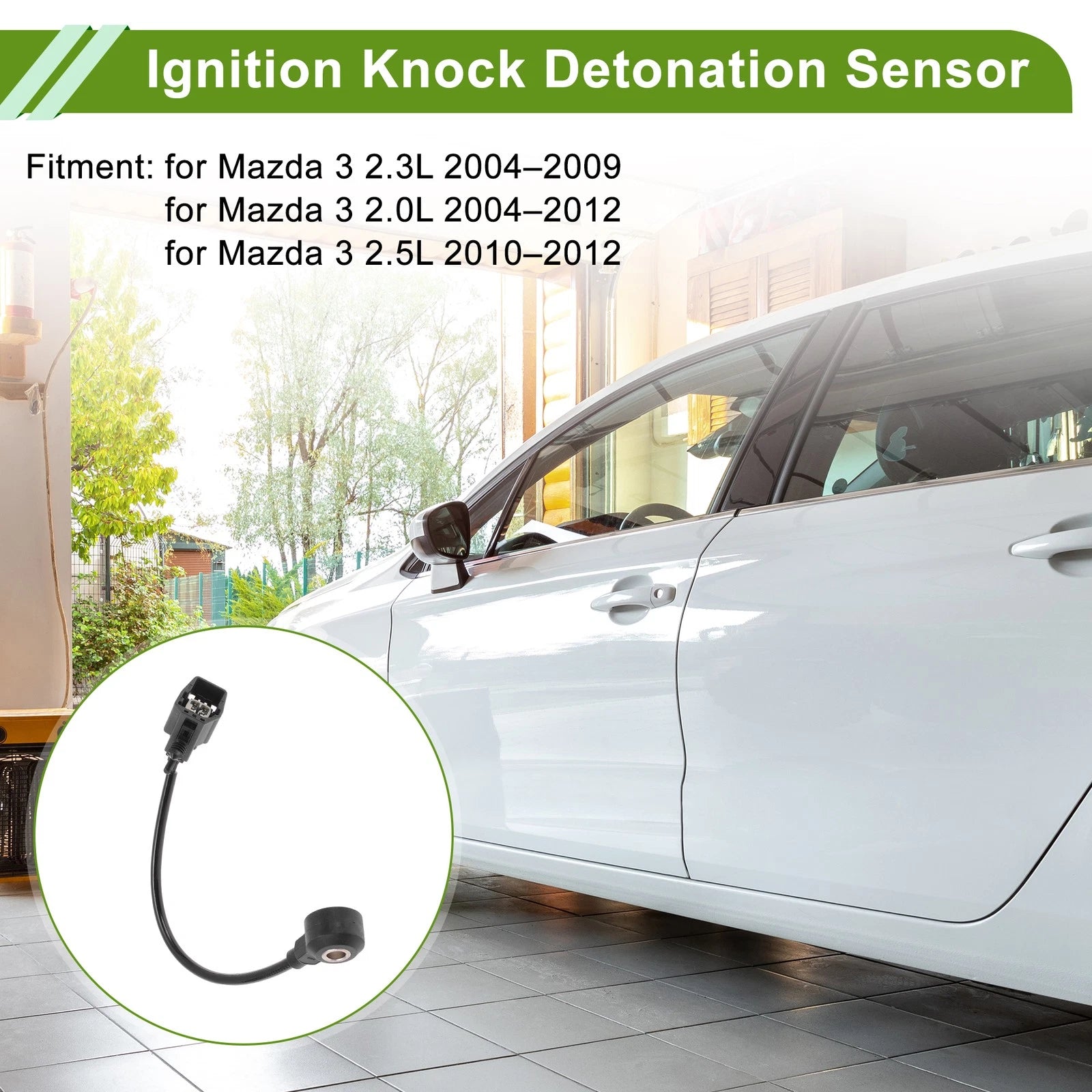 Ignition Knock Detonation Sensor Replacement for Mazda 3 2.3L (2004–2009)