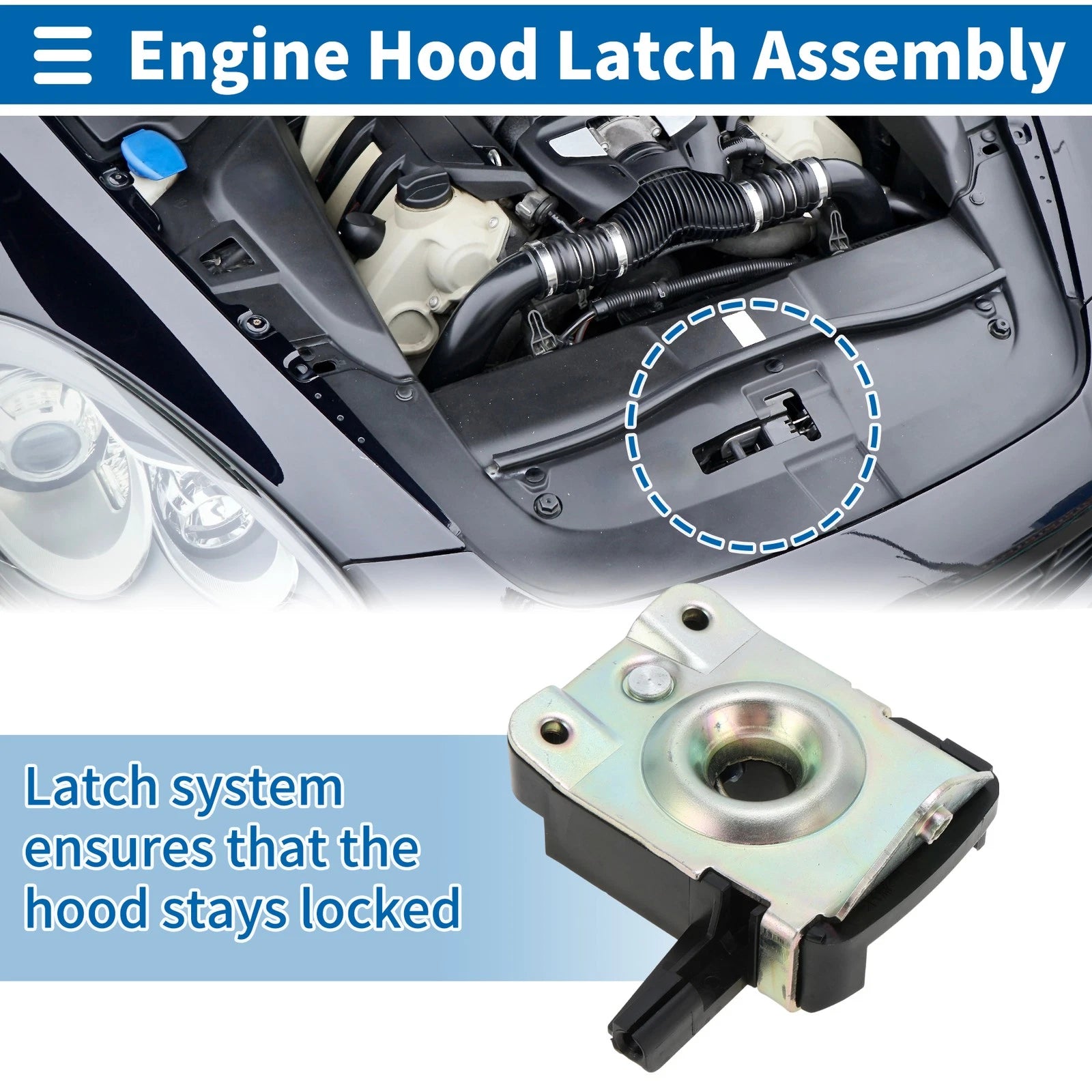 Hood Latch Assembly OEM Replacement for BMW 318i (1992–1999)
