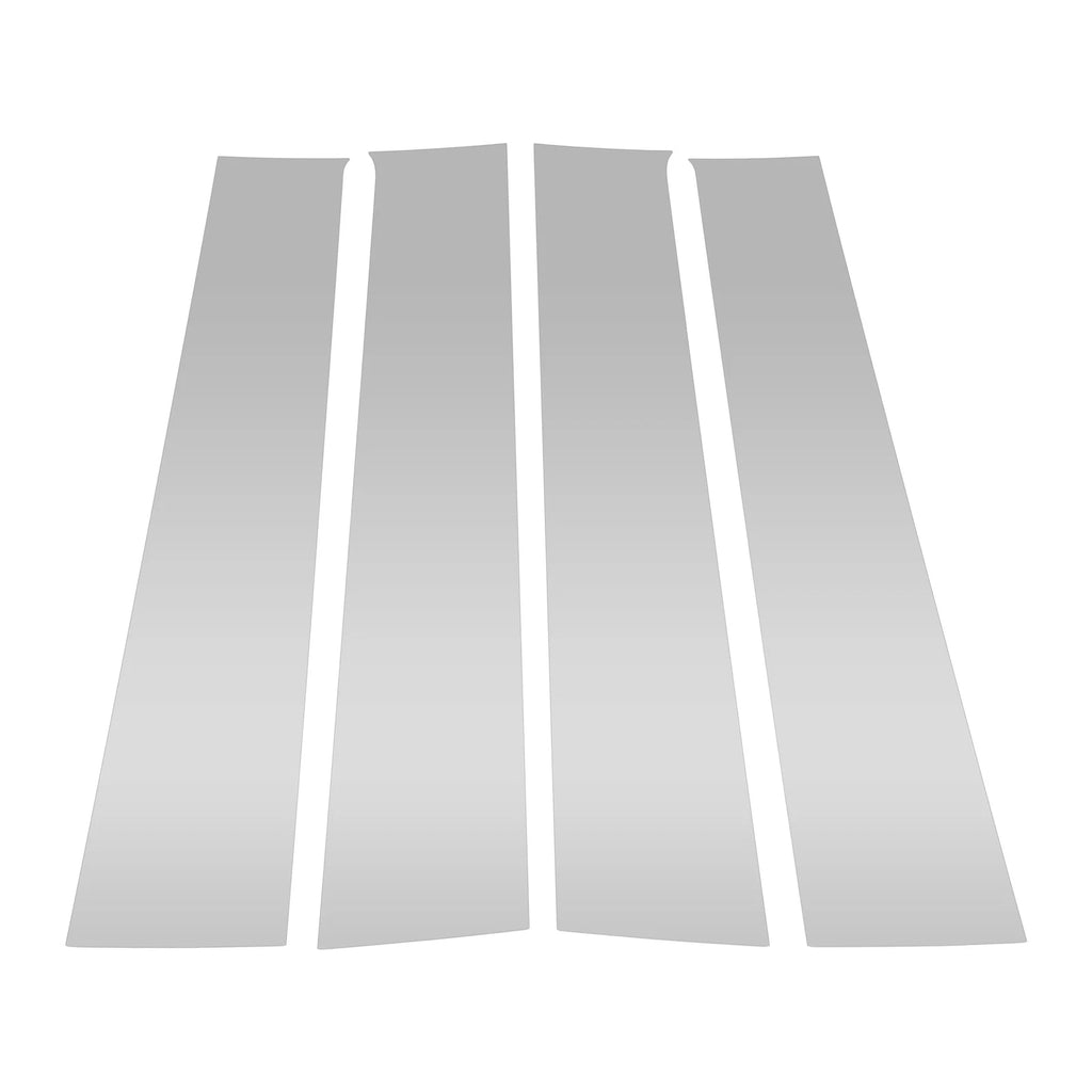 Pillar Window Trim Kit 4 Pc for Dodge Ram (2009–2018) Silver Tone