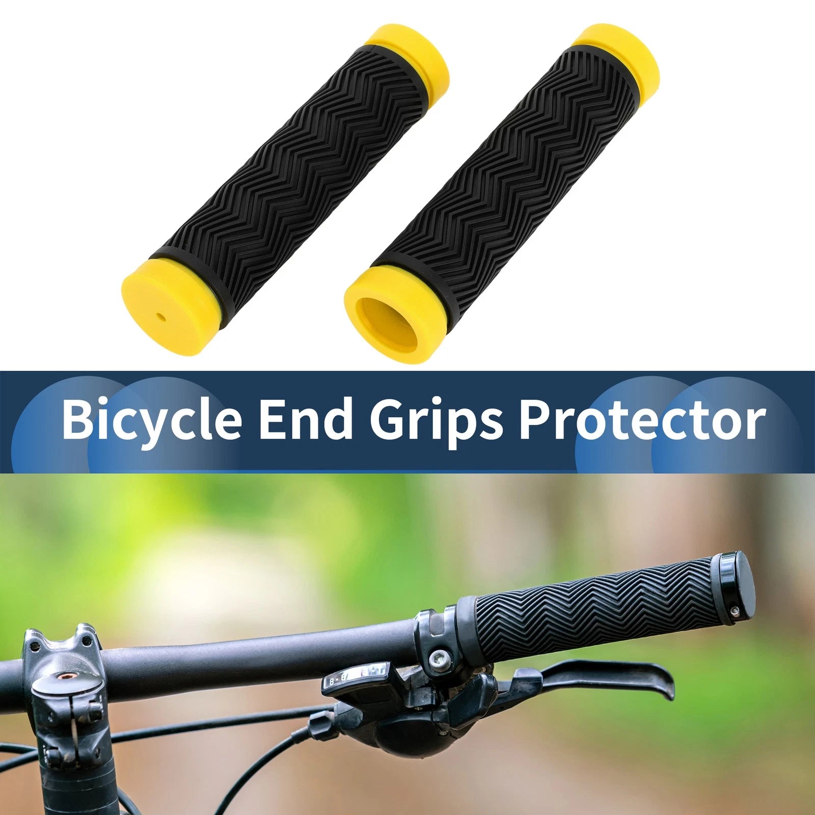Bike Handlebar Grips Cover 130mm End Grip Protector Rubber 1 Pair