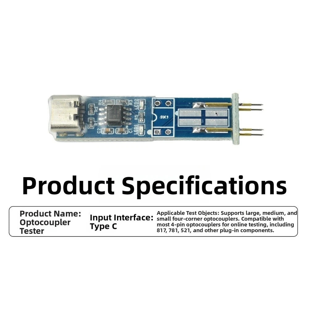 Optocoupler Diagnostic Tool for 4 Pin Components (LED, Type C Interface)