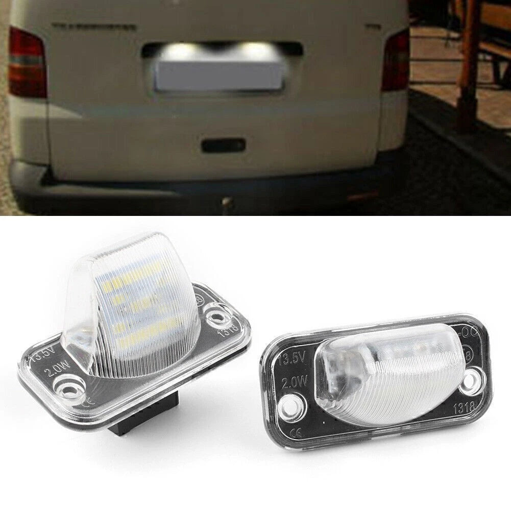 2X LED License Plate Light for VW Transporter Caddy Touran T4 (1990–2003)