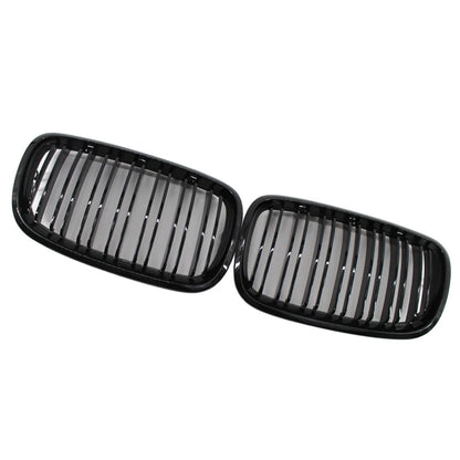 Front Bumper Kidney Grille Set for BMW X5 E70, X6 E71 (2007–2013)