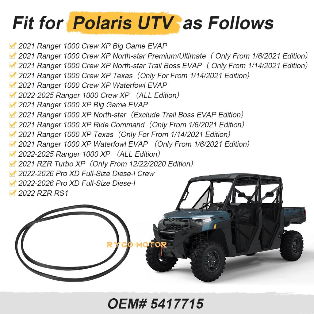 Outer Clutch Gasket Cover Seal 5417715 for Polaris Ranger XP 1000 (2015–2023)