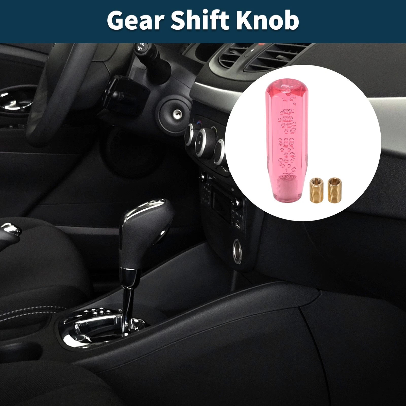 Shift Knob Set of 2 for Universal Vehicles (15cm Octagonal Crystal)