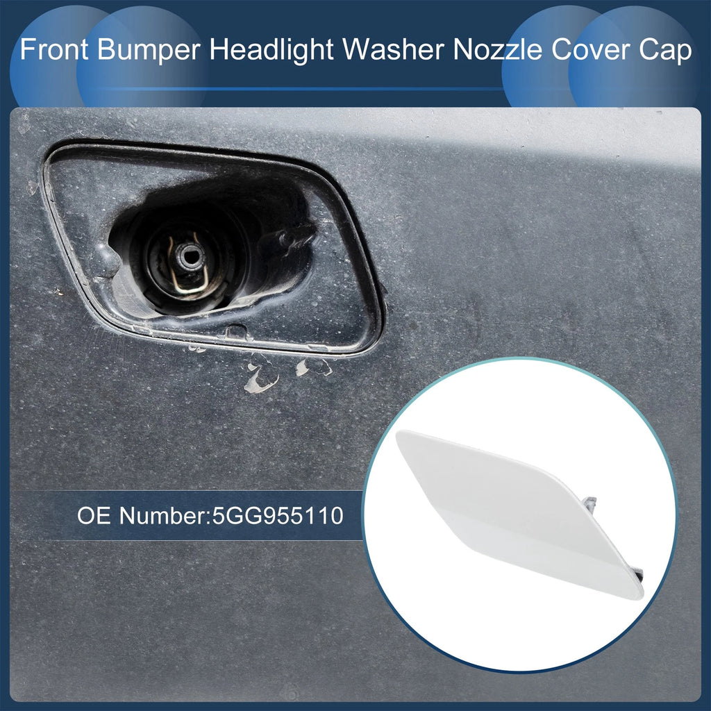 Washer Nozzle Cover Cap for VW Golf MK7 (2013–2016) White 1Pcs