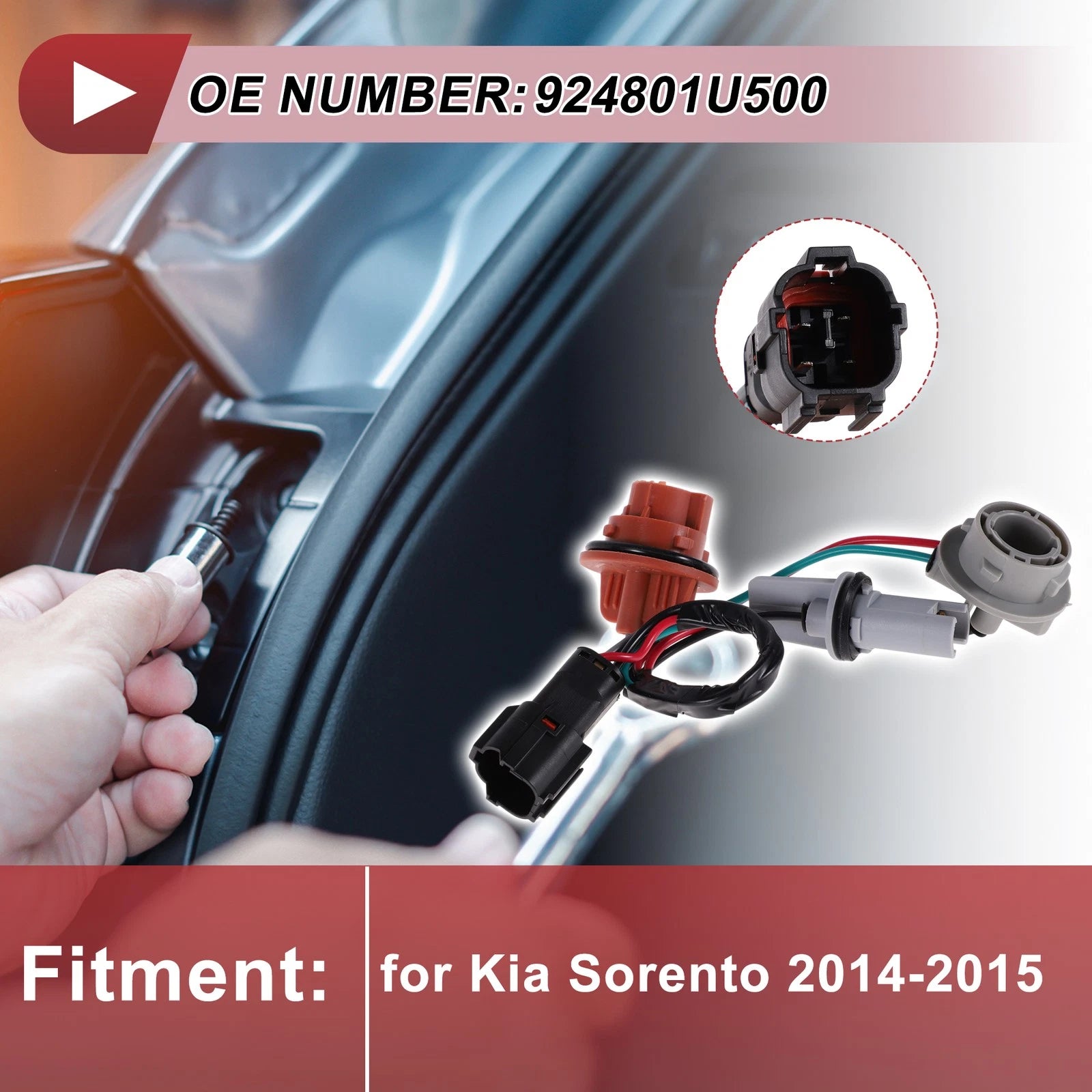 Tail Light Socket Wiring for Kia Sorento (2014–2015) No. 924801U500