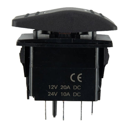 Rocker Switch for Toggle On/Off/On 12V 20A 7-Pin DPDT Red LED Light