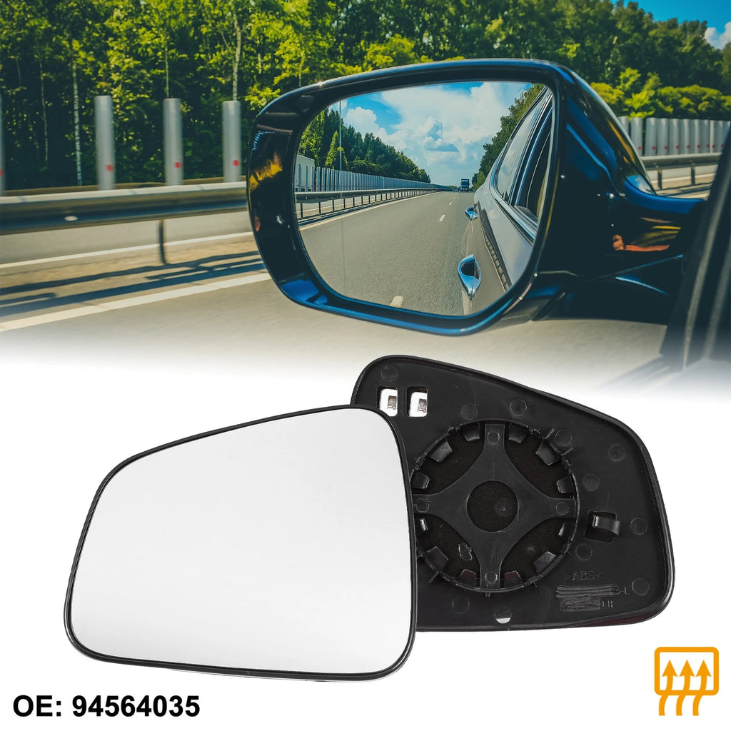 Rearview Heated Mirror Glass Left Side with Backing Plate for Chevrolet Trax (2017–2023)