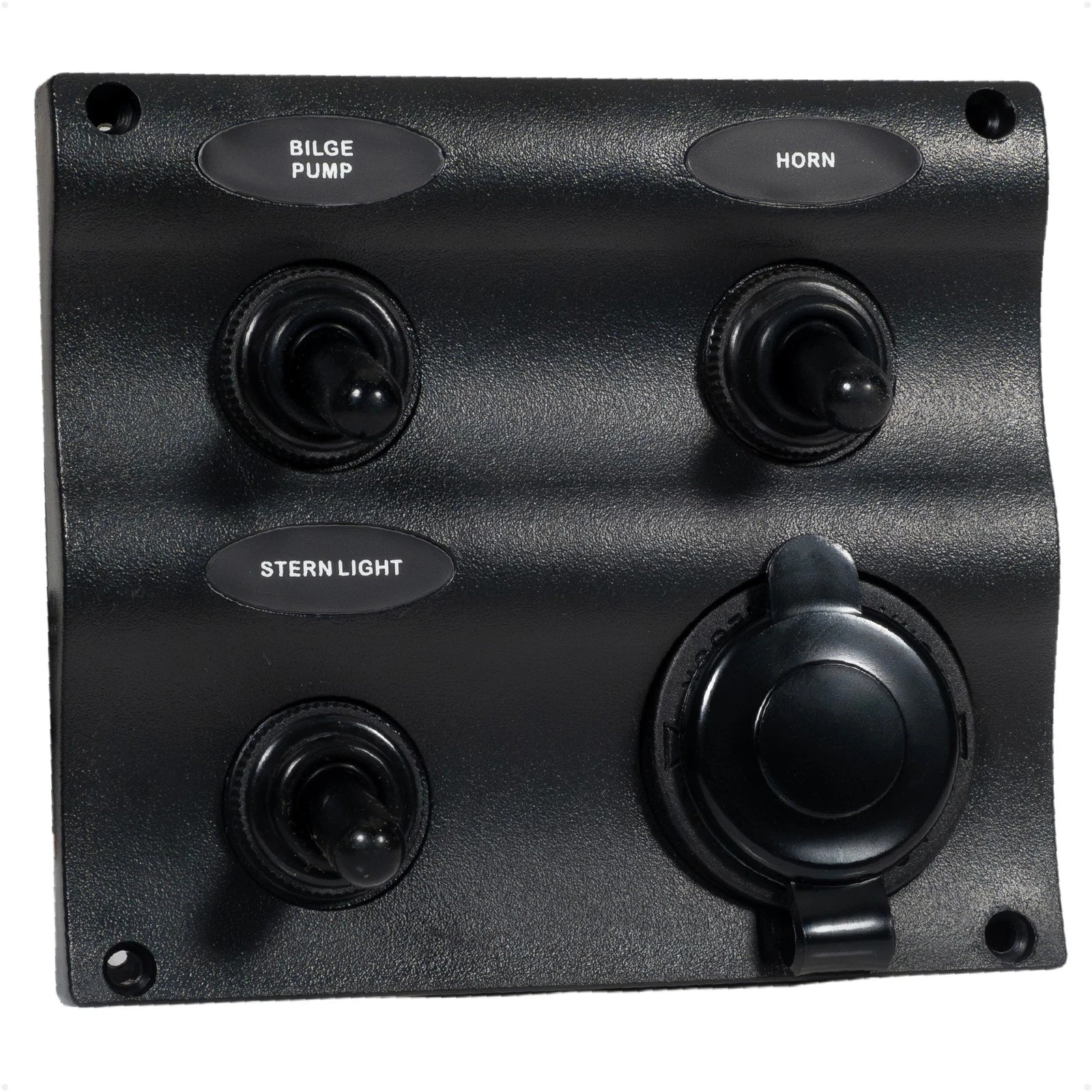 3 Gang Toggle Switch Panel with Power Socket for Boat (Universal)