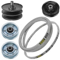 Drive Pulley and Belt Replacement for White Outdoor LT942 LT946 (2–Set)