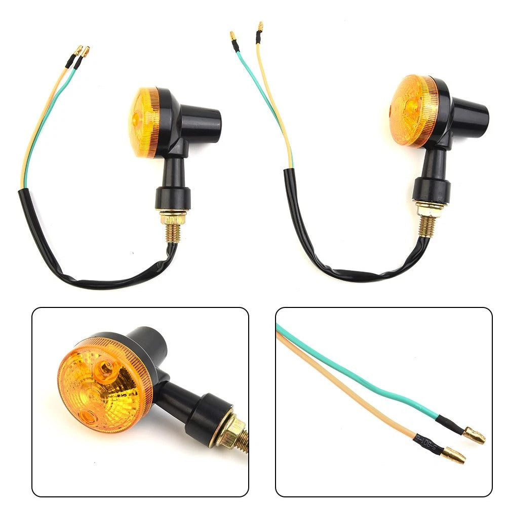 2X Motorcycle Turn Signal Light Blinker Amber Indicator Lamp Universal