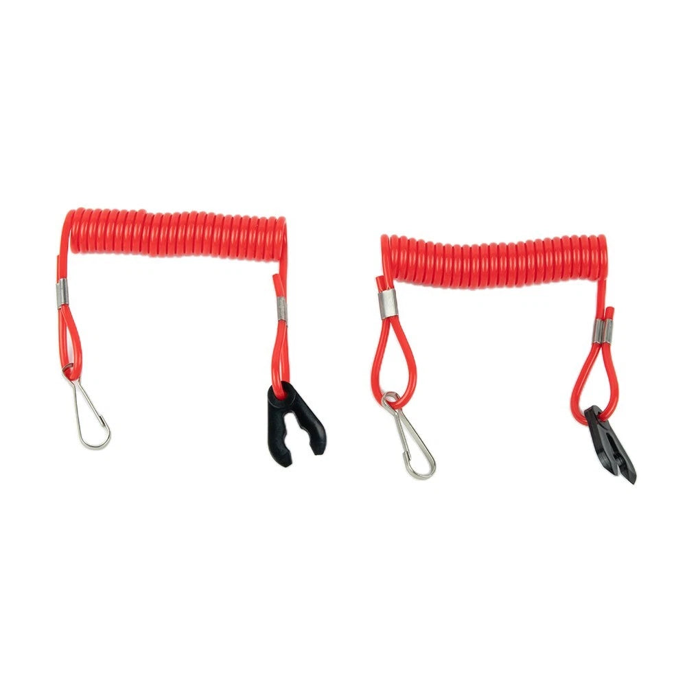 Kill Stop Switch Key Lanyard Rope Clips for Outboard Engine
