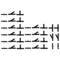 36pcs Hose Connector Wiper Joiner Nozzle Pipe for