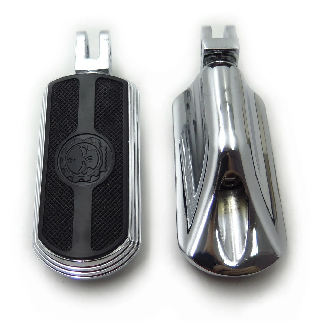 Skull Rubber Footpeg Set for Triumph Legend (1999–2001) Chrome