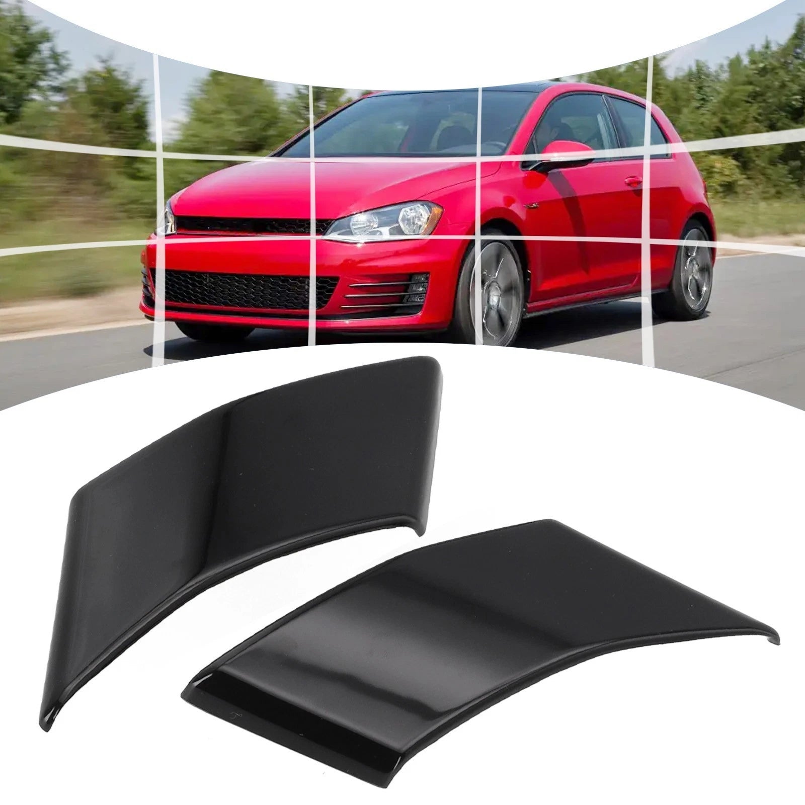 Glossy Black A Pillar Triangle Trim for