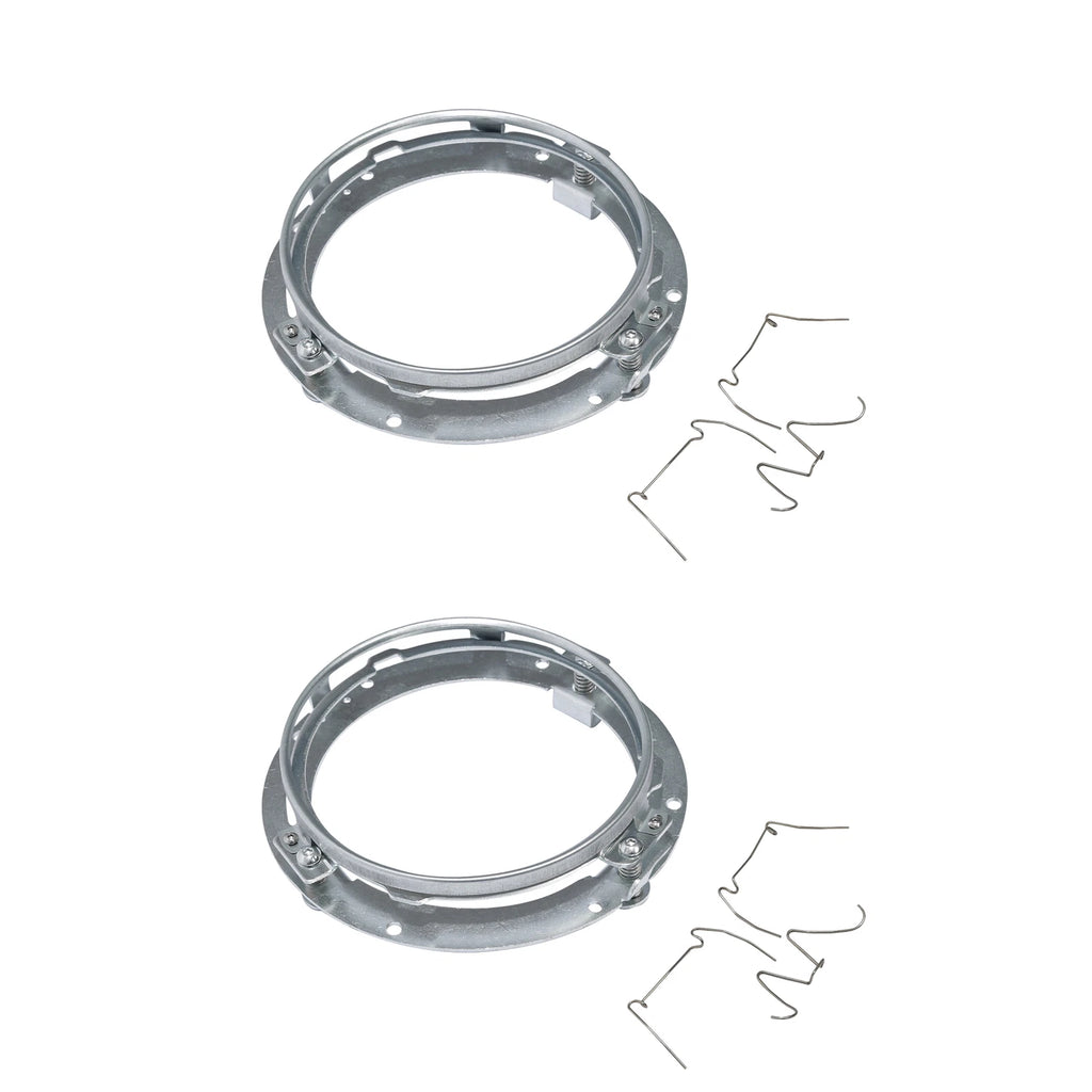 2X 7" Round LED Headlight Mounting Ring Bracket for Harley Touring (1994–2013)
