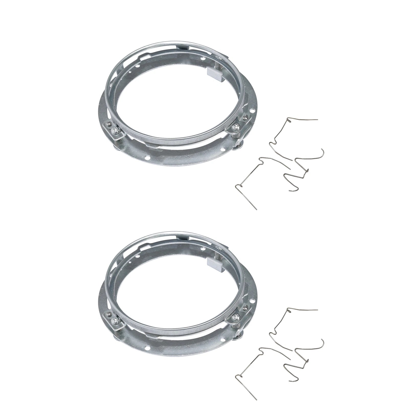 2X 7" Round LED Headlight Mounting Ring Bracket for Harley Touring (1994–2013)