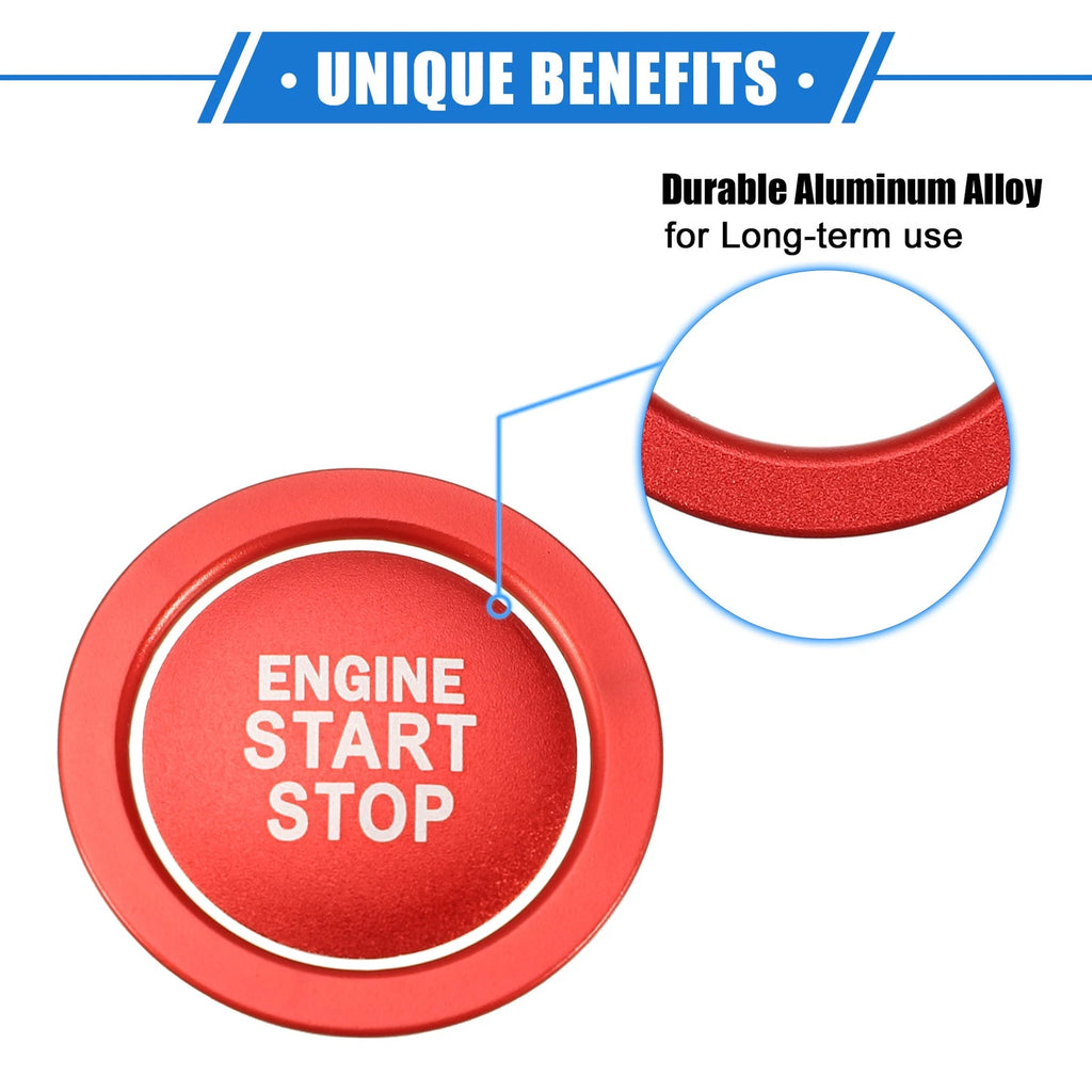 Engine Start Stop Button Cover Ring Kit for Toyota Highlander (2020–2022)