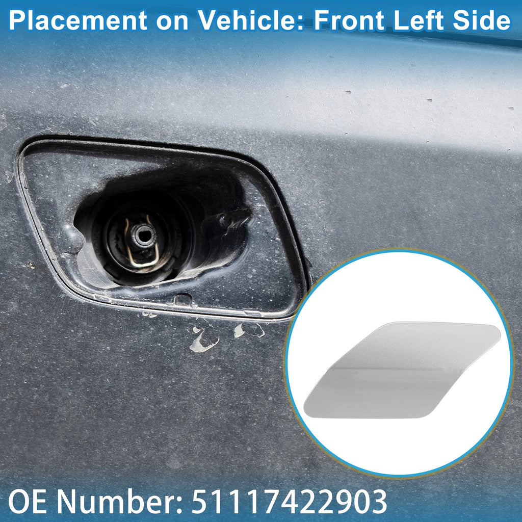 Front Left Washer Nozzle Cover Cap Replacement for BMW X6 (2015–2019)