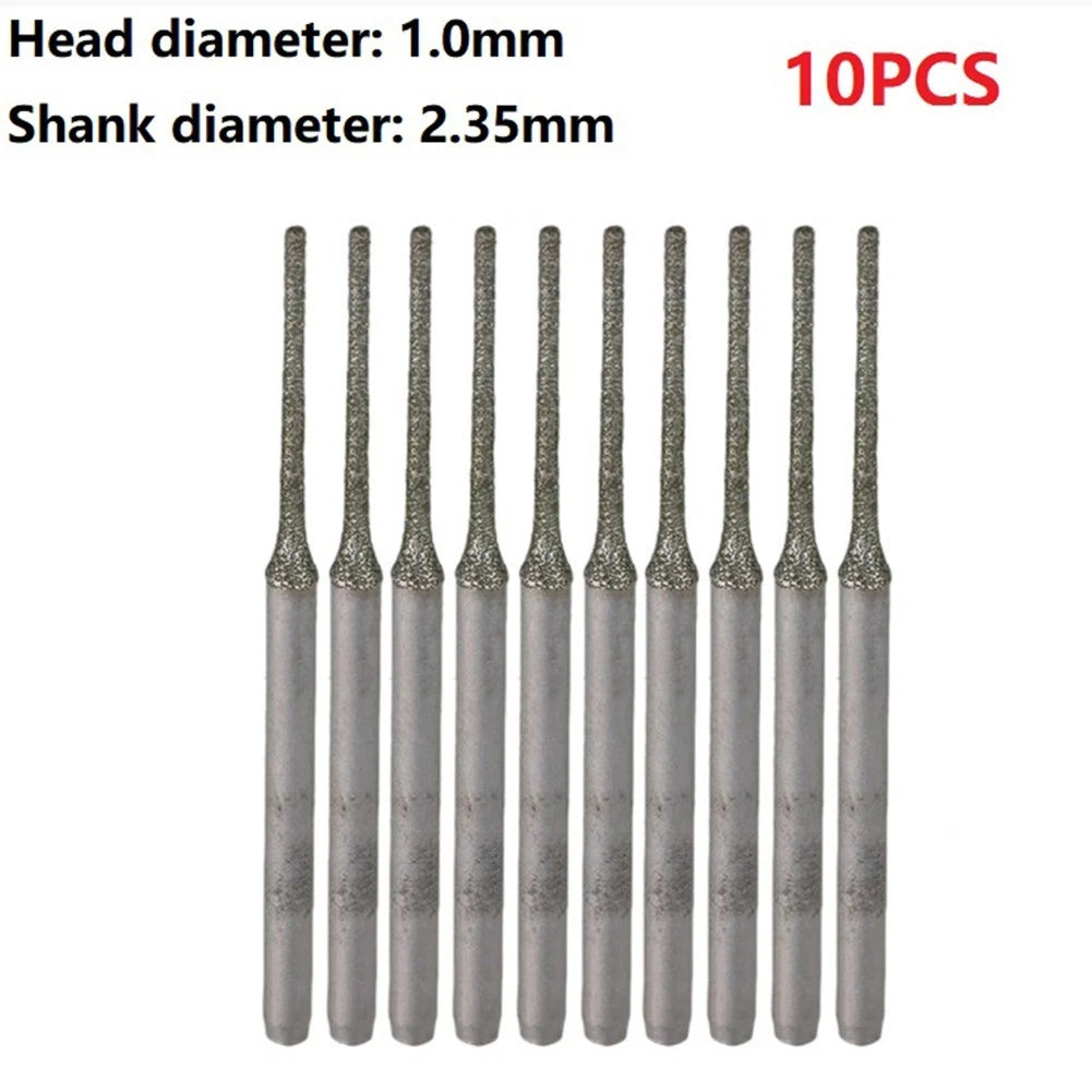 Solid Bits 1mm 2.35mm for Agate Bowlder Diamond Steel Drilling