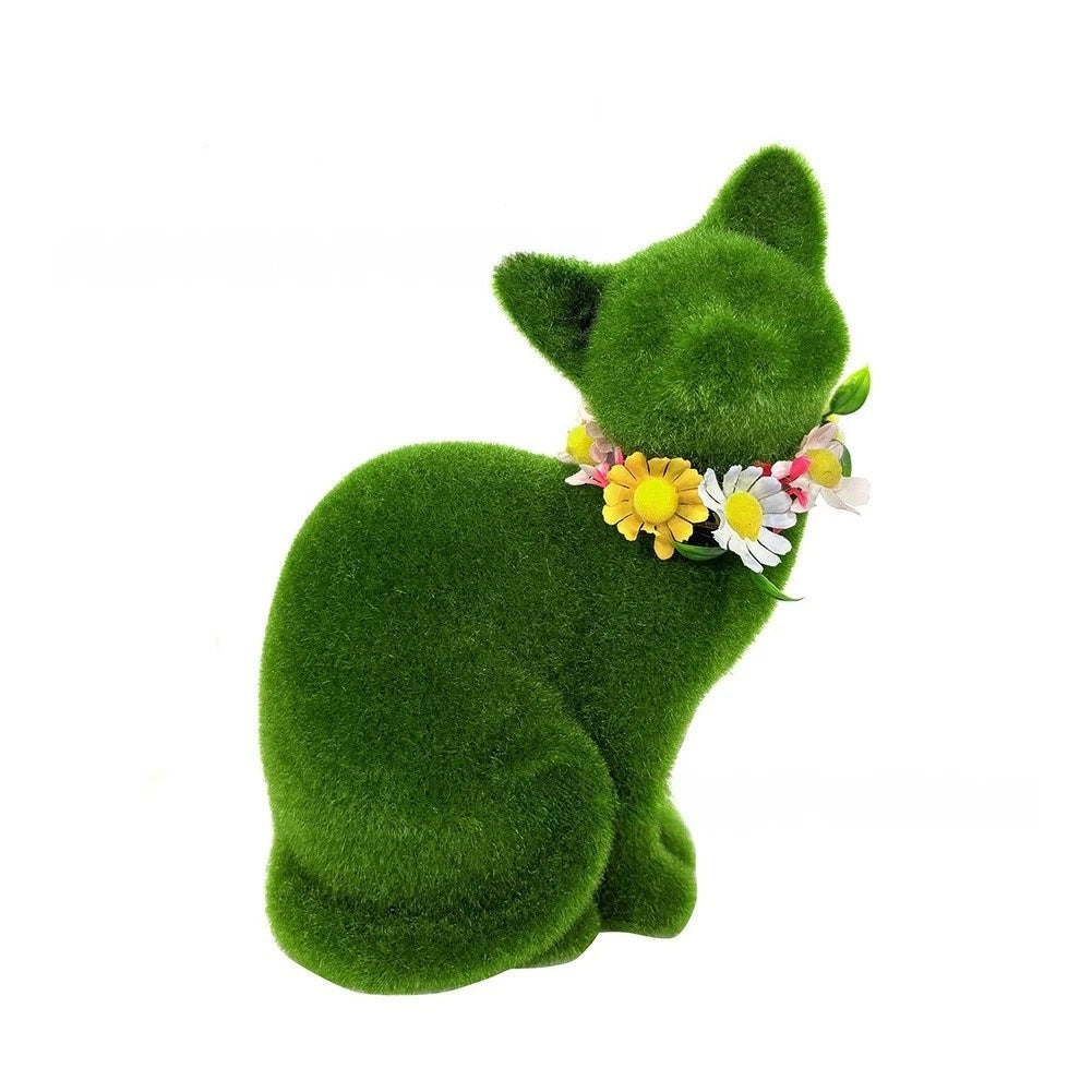Resin Easter Cat Figurine for Home Living Room Shelves