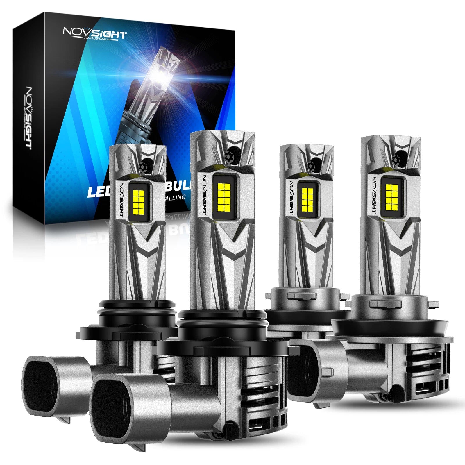 2X H1 9005/HB3 LED Headlight Bulb Kit Combo for High/Low Beam