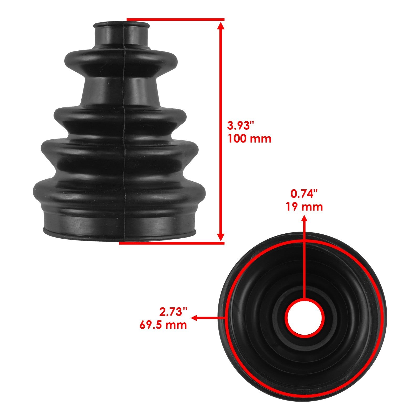 Front Axle Inner CV Boot Kit Replacement for Club Car Carryall 1500 XRT (2002–2019)
