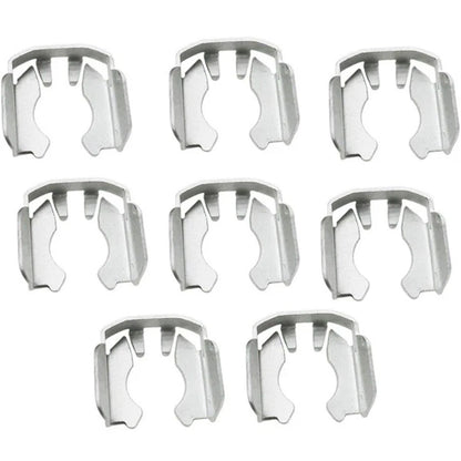 Fuel Injector Retaining Clip 8 Pack for Cadillac 2002 2013 Silver Material