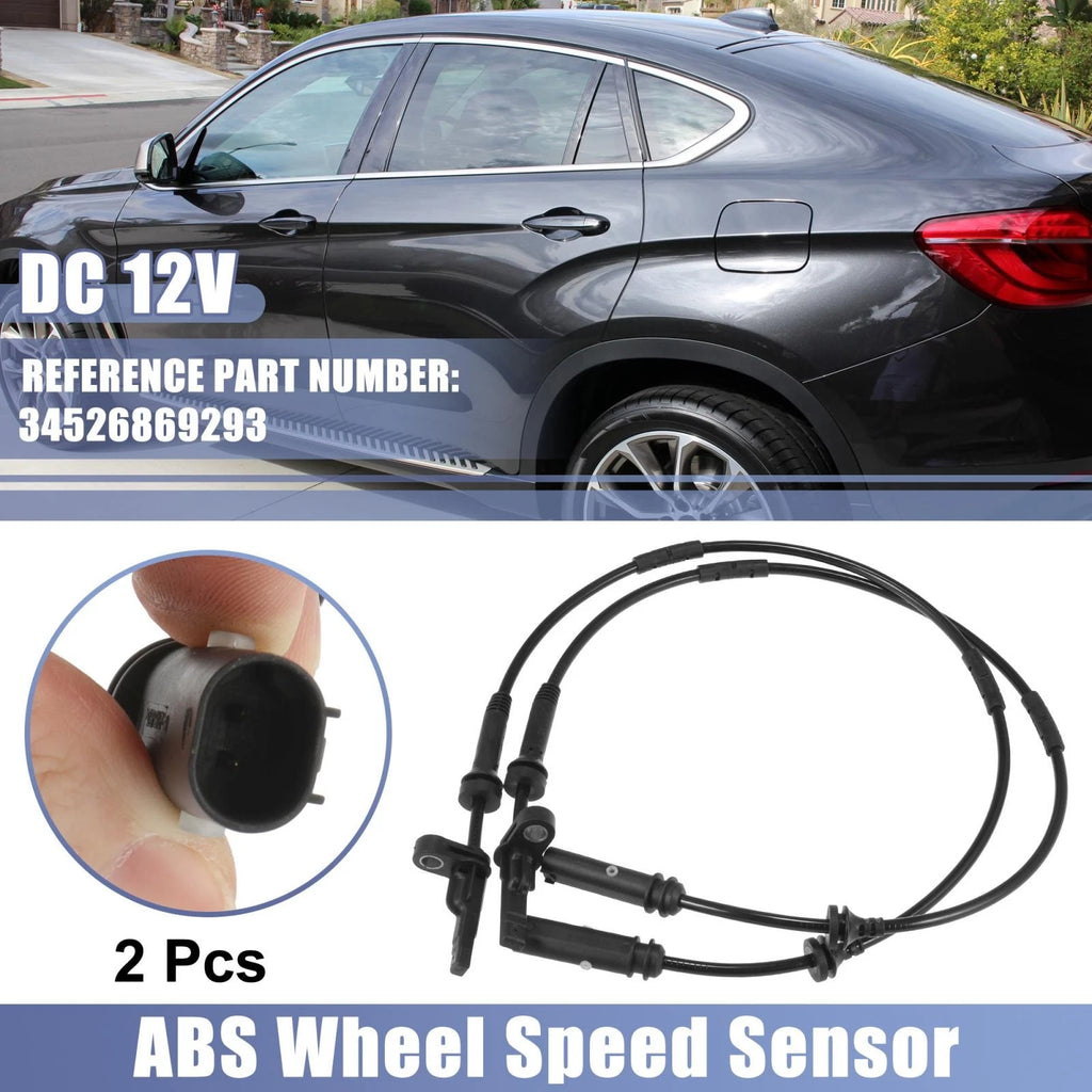 ABS Wheel Speed Sensor Rear Left Right 2PC for BMW X3 X4 (2011–2022)