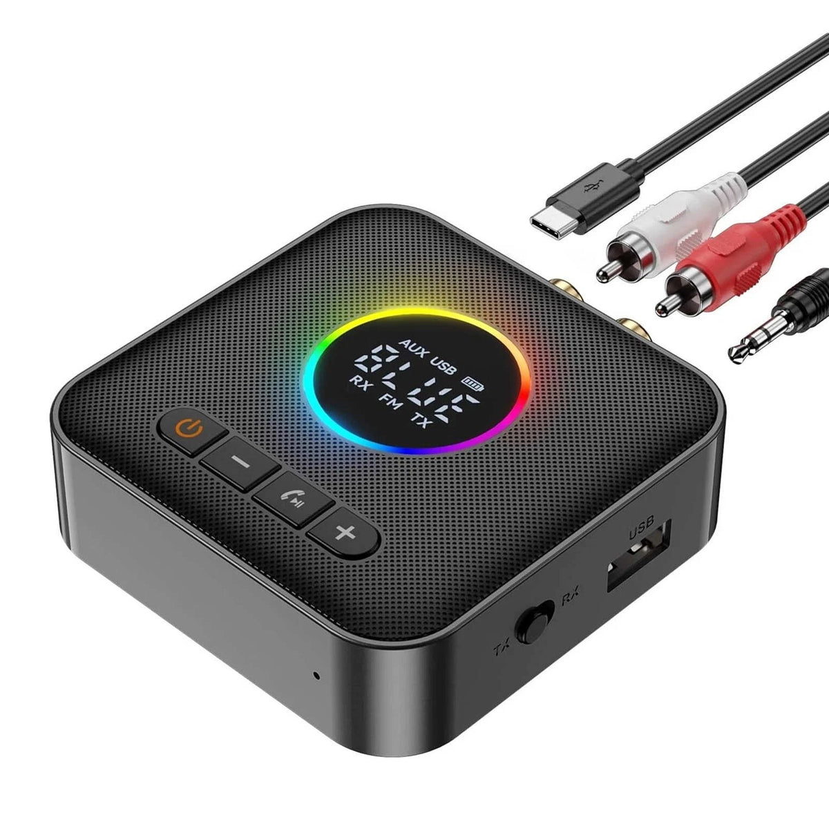 3-in-1 Bluetooth FM Transmitter Receiver Audio Adapter for Universal Use