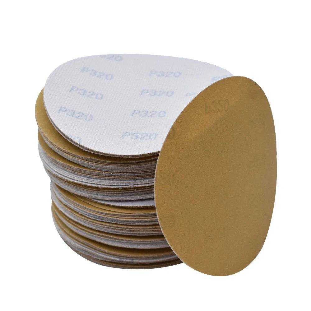 100 Pack 6" 320 Grit Hook Loop Sanding Discs